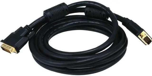 Alt view image 5 of 9 - Monoprice 10ft 28AWG CL2 Dual Link DVI-D Cable - Black