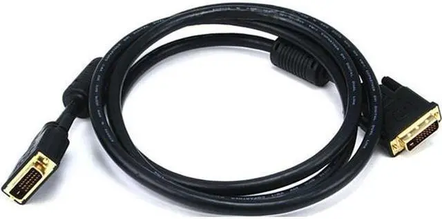 Alt view image 3 of 14 - Monoprice 6ft 28AWG CL2 Dual Link DVI-D Cable - Black