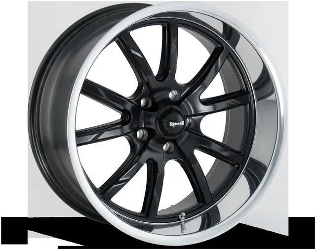 Alt view image 2 of 3 - Ridler 650 17x8 5x4.5" +0mm Matte Black Wheel Rim 17" Inch