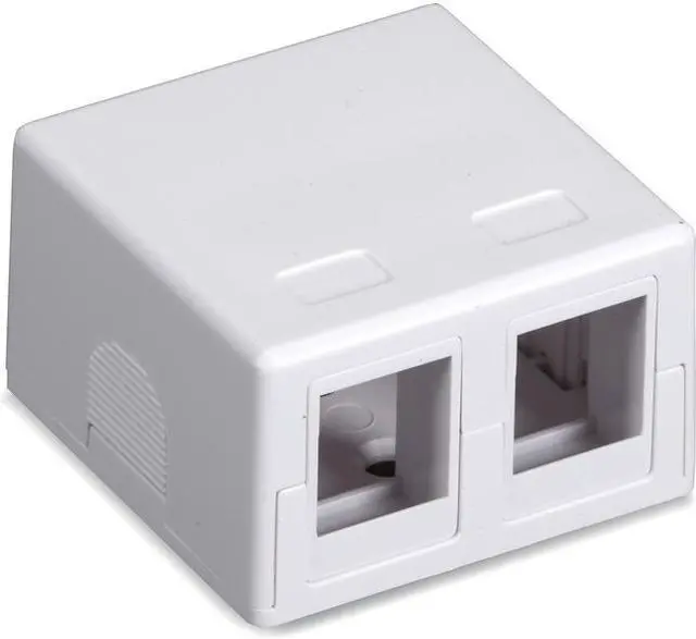 Main image of Black Box Value Line Surface-Mount Housing 2-Port White