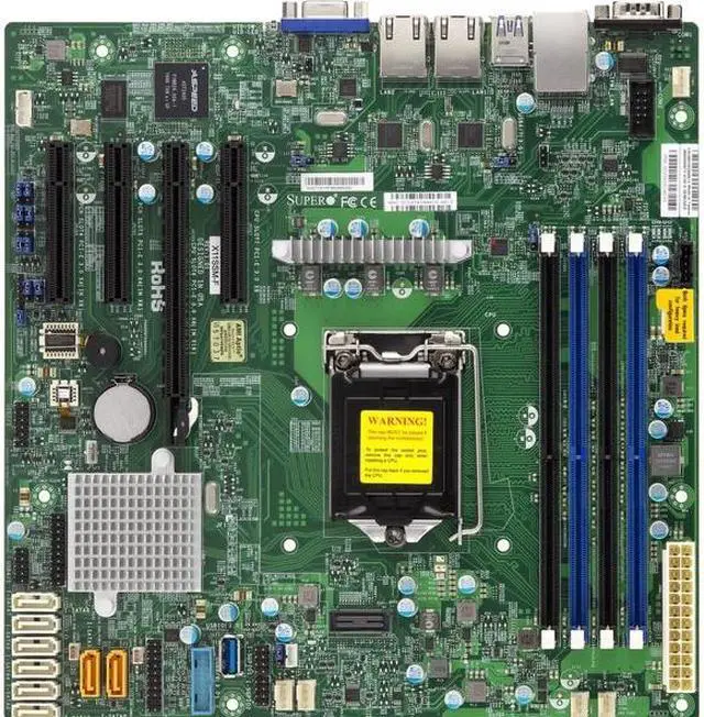 Alt view image 4 of 8 - Supermicro X11SSM-F-B LGA1151/ Intel C236/ DDR4/ SATA3&USB3.0/ V&2GbE/ MicroATX Motherboard