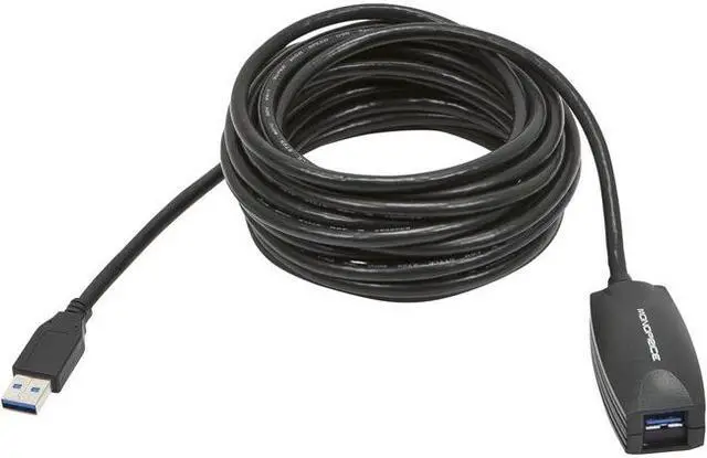 Alt view image 6 of 11 - Monoprice USB 3.0 Active Extension Cable - 5 Meter - Black | USB Type-A Male to USB Type-A Female, 10 times faster than USB 2.0