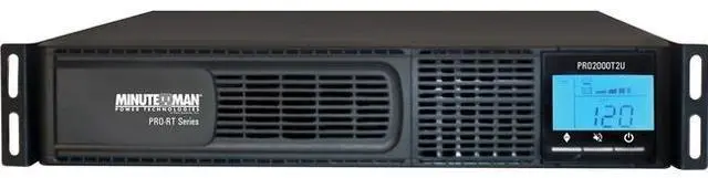 Alt view image 3 of 4 - Minuteman PRO-RT PRO2000RT2U 2000VA Tower/Rack/Wall Mountable UPS - 2U Tower/Rack/Wall Mountable - 4 Minute Stand-by - 120 V AC Input - 120 V AC Output-6 x NEMA 5-15/20R,1 x NEMA L5-20R Receptacle(s)