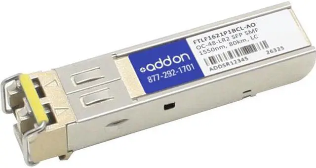 Alt view image 3 of 3 - Addon Finisar Ftlf1621p1bcl Compatible Taa Compliant Oc-48-Lr2 Sfp Transceiver (Smf 1550Nm 80Km Lc)