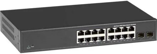Alt view image 4 of 8 - Black Box Gigabit Ethernet Switch Web Smart Eco Fanless 18-Port LGB2118AR2