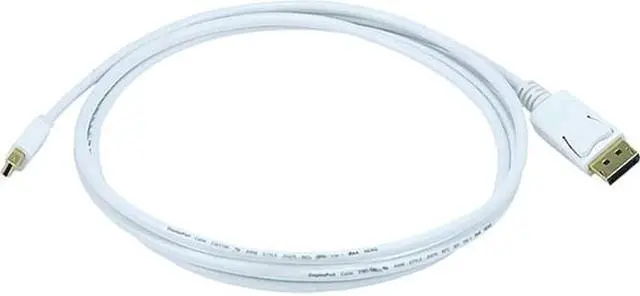 Alt view image 9 of 13 - Monoprice 6ft Gold Plated 32AWG Mini DisplayPort to DisplayPort Cable - White