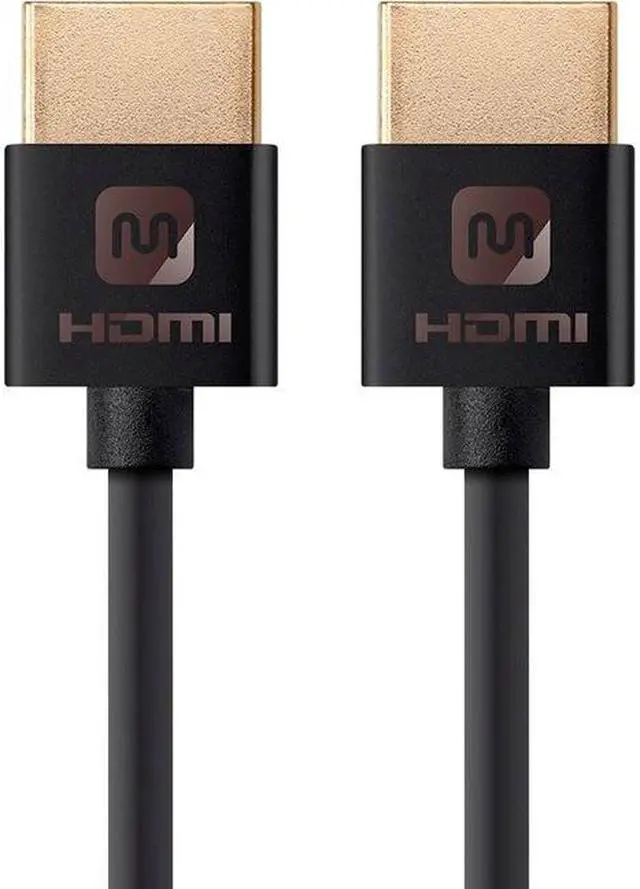 Alt view image 9 of 16 - Monoprice HDMI High Speed Cable - 3 Feet - Black, 4K@60Hz, HDR, 18Gbps, 36AWG, YUV 4:4:4 - Ultra Slim Series
