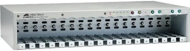 Alt view image 6 of 9 - Allied Telesis MMCR18 Media Conversion Rack-Mount Chassis - 18 Slot - 2U - Rack-mountable - TAA Compliant