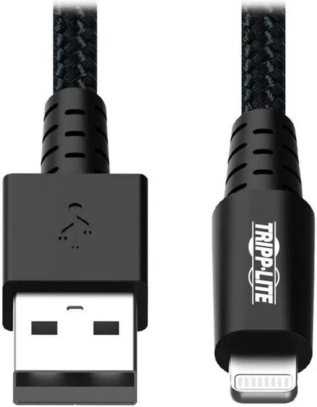 Alt view image 13 of 18 - Tripp Lite M100-006-GY-MAX Heavy-Duty USB Sync / Charge Cable with Lightning Connector - M/M, USB 2.0, UHMWPE and Aramid Fibers, Gray, 6 ft. (1.8 m)