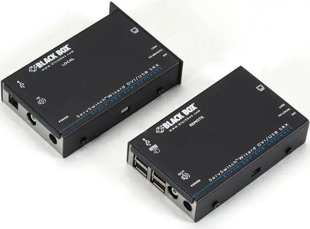 Alt view image 4 of 6 - Black Box ACU5501A-R4 KVM Extender - DVI-D, USB 2.0, Audio, Single-Access, CATx