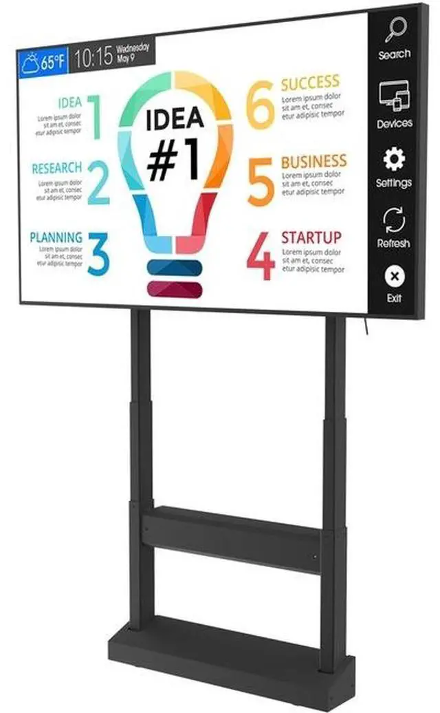 Alt view image 4 of 4 - Peerless-AV SmartMount Motorized Height Adjustable Stand/Wall Mount