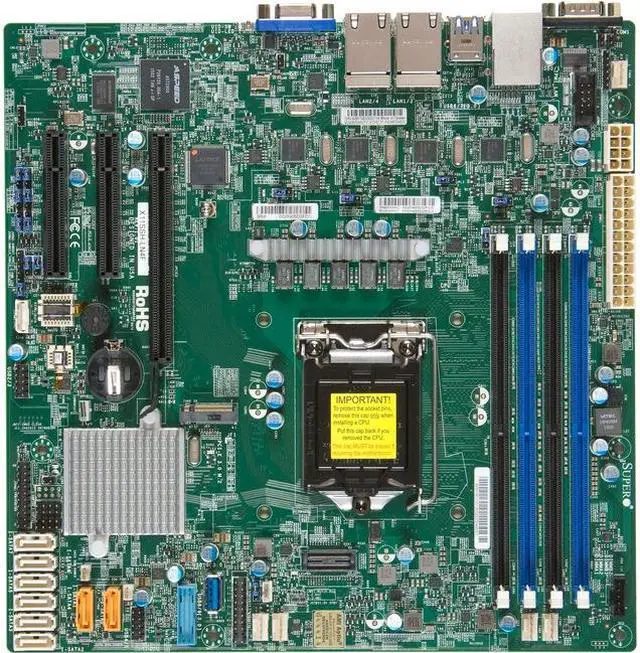 Alt view image 6 of 7 - Supermicro X11SSH-LN4F Server Motherboard - Intel C236 Chipset - Socket H4 LGA-1151 - Bulk packaging  -