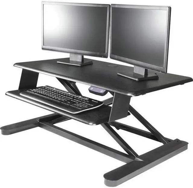 Alt view image 6 of 12 - Kantek Electric Sit to Stand Workstation (STS965)