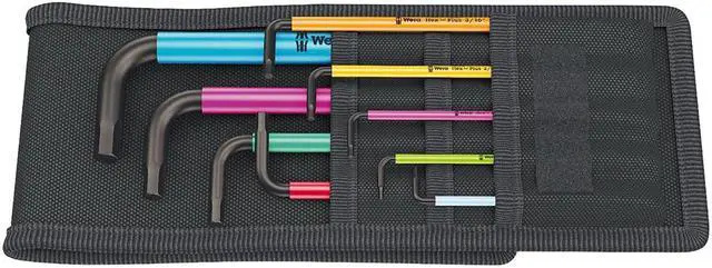 Alt view image 10 of 10 - Wera Long L-Shaped SAE Black Oxide Ball End Hex Key Set, Number of Pieces: 9