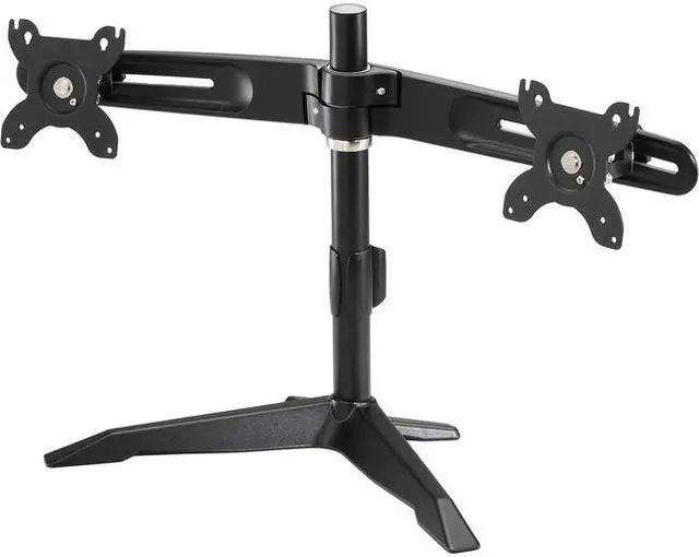 Alt view image 3 of 4 - Amer Mounts Stand Based Dual Monitor Mount For Two 15"-24" Lcd/Led Flat Panel Screens