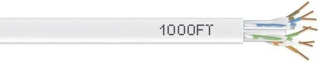 Main image of Black Box EYN874A-PB-1000 CAT6 550-MHz Solid Bulk Cable - Unshielded, CMR Grade PVC, White, 1000 ft. Pull Box