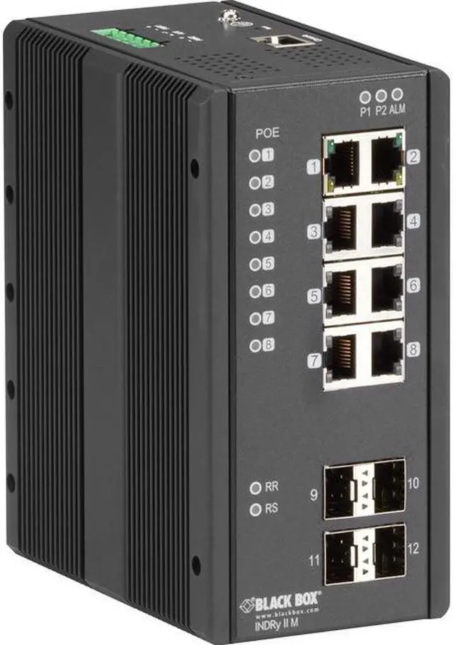 Alt view image 2 of 4 - BLACK BOX LIE1014A GIGABIT ETHERNET (1000-MBPS) EXTREME TEMPERATURE MANAGED POE+ SWITCH - (8) 10/10