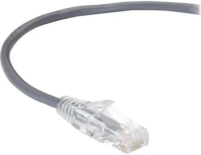 Alt view image 3 of 3 - Black Box C6PC28-GY-10 Slim-Net Cat6 Patch Cable Gray 10Ft