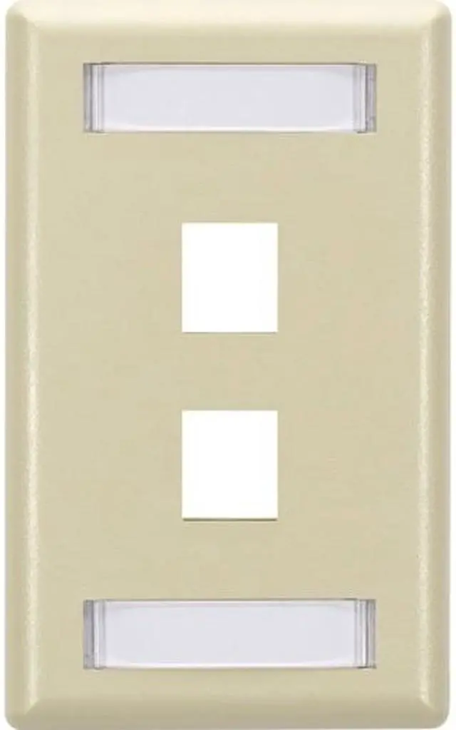 Alt view image 2 of 2 - Black Box GigaStation2 2 Socket Network Faceplate