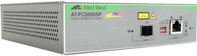 Main image of Allied Telesis 10/100/1000T PoE+ to SFP media and rate converter