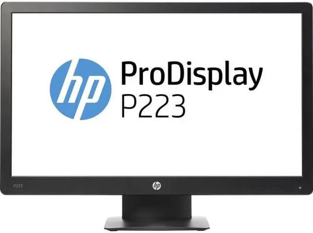 Alt view image 6 of 6 - HP ProDisplay P223 21.5" LED Monitor, 1920 x 1080, 16:9, 3000:1, 250 cd/m2, VGA, DisplayPort, Tilt Adjustable, 178/178 Viewing Angle