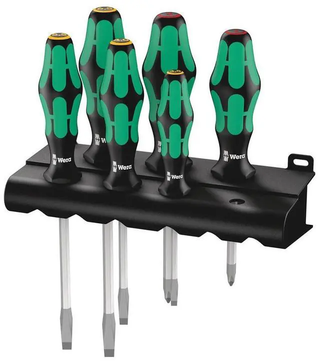 Alt view image 2 of 3 - Wera 05007680001 Kraftform Plus 334 SK/6 Rack Screwdriver Set, Lasertip and Rack