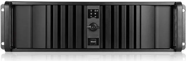 Alt view image 8 of 8 - iStarUSA D-300SEA-BK-RAIL24 3U Compact Stylish Rackmount Chassis with Black SEA Bezel with 20" Sliding Rail Kit