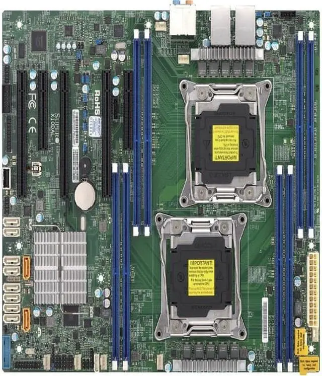 Alt view image 7 of 8 - Supermicro MBD-X10DAL-I-B E5-2600 v3 with R3 Socket DDR4 SATA PCI-Express ATX Motherborad