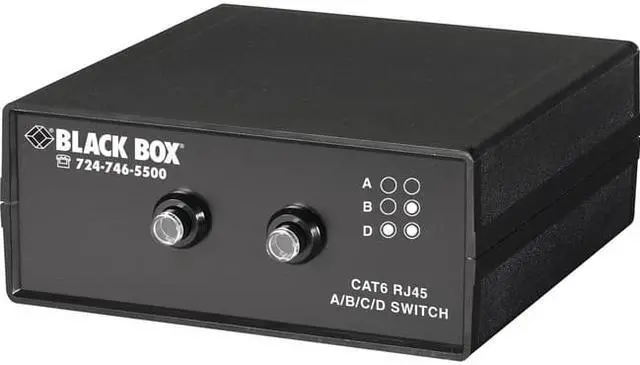 Alt view image 2 of 3 - Desktop RJ45 3 to 1 CAT6 Ethernet 10G Manual Switch