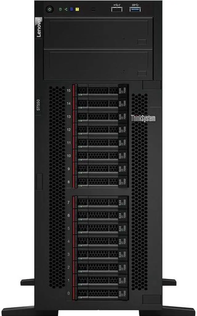 Alt view image 7 of 8 - Lenovo ThinkSystem ST550 7X10A0B1NA 4U Xeon Silver 4216 16GB Tower Server