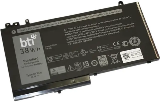 Alt view image 2 of 6 - Battery Technology RYXXH-BTI 11.1V DC 3420 mAh Bti Rechargeable Notebook Battery