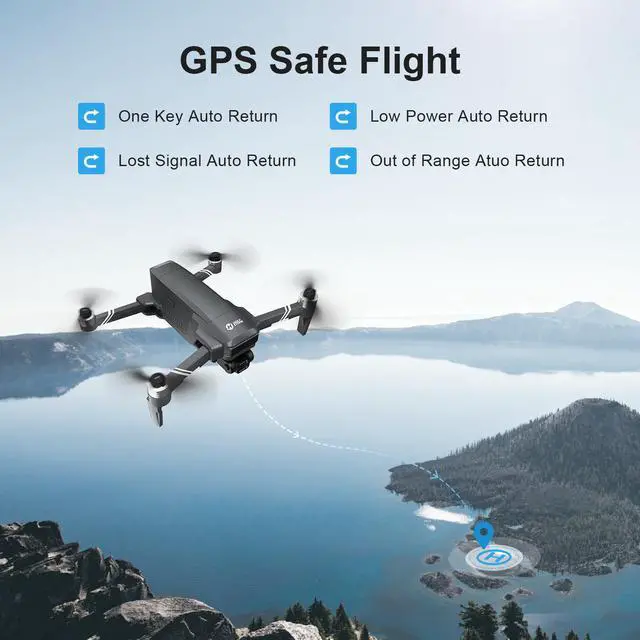 Alt view image 2 of 7 - Holy Stone HS600 RID GPS Drone with 4K Camera, 2-Asix Gimbal, EIS and 3KM FPV - Drones for Adults Brushless Motor, Auto Return, Follow Me, Waypoints, Circle Fly and 56 Min Long Flight