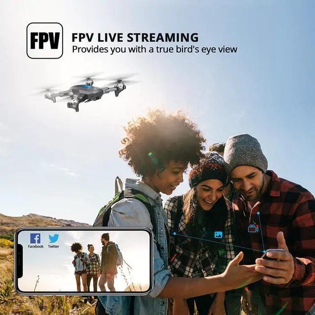 Alt view image 4 of 7 - Holy Stone 240 Foldable Drone with Camera Quadcopter for Adults 720P HD FPV Live Video, Tap Fly, Gesture Control, Selfie, Altitude Hold, Headless Mode, 3D Flips, Quadcopter for Kids Beginners