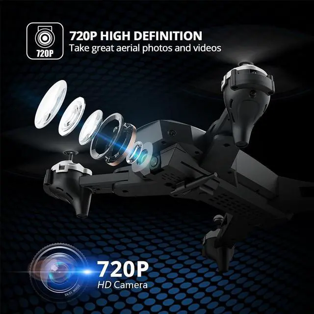 Alt view image 2 of 7 - Holy Stone 240 Foldable Drone with Camera Quadcopter for Adults 720P HD FPV Live Video, Tap Fly, Gesture Control, Selfie, Altitude Hold, Headless Mode, 3D Flips, Quadcopter for Kids Beginners