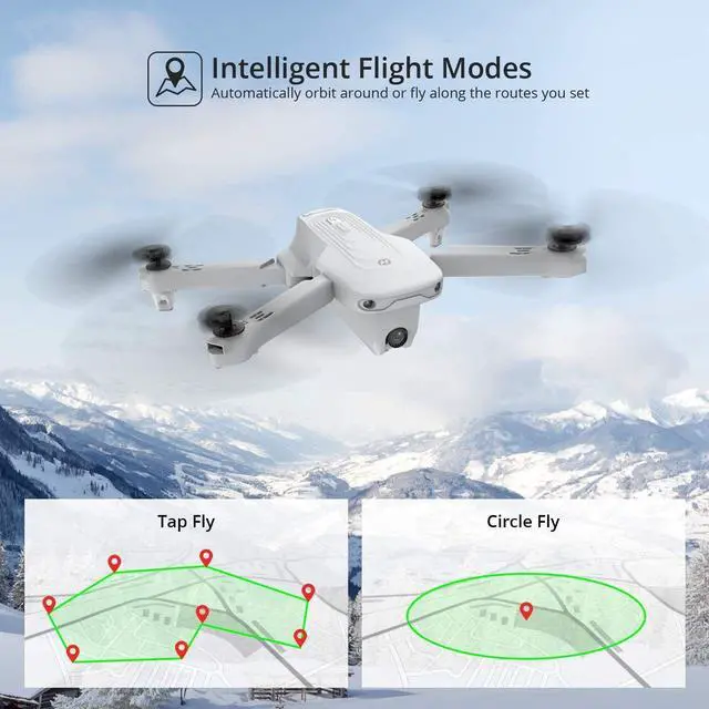 Alt view image 3 of 7 - Holy Stone HS175 GPS Drone with 2K UHD Camera, 5GHz FPV Transmission, Custom Flight, 2 Batteries for 40 Min + Carrying Case