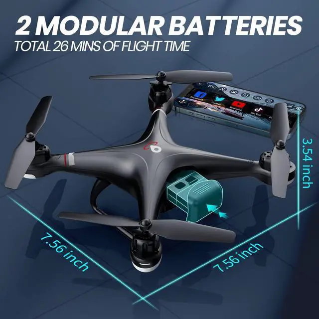 Alt view image 2 of 7 - Holy Stone HS110G GPS FPV Drone with 1080P HD Live Video Camera for Adults and Kids, RC Quadcopter with GPS Auto Return Home