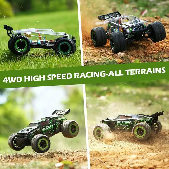 Alt view image 6 of 7 - DEERC Brushless 302E RC Cars, Upgraded 60KM/H High Speed Remote Control Car for Adults, 4WD 1:18 Scale All Terrain Off Road Monster Truck with DIY Extra Shell, 2 Battery