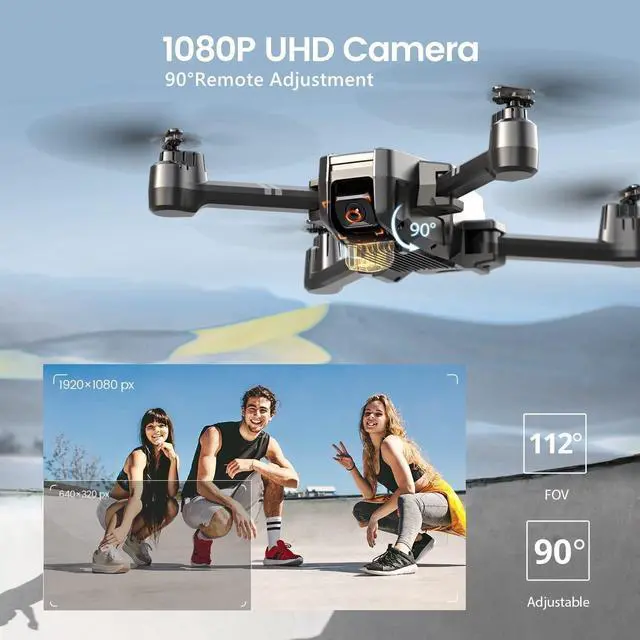 Alt view image 3 of 7 - Holy Stone HS440 Foldable FPV Drone with 1080P WiFi Camera for Adults and Kids; Voice and Gesture Control RC Quadcopter with 2 Batteries for 40 Min flight, Auto Hover, Gravity Sensor, Carrying Case