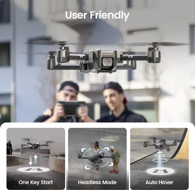 Alt view image 4 of 7 - Holy Stone HS440 Foldable FPV Drone with 1080P WiFi Camera for Adults and Kids; Voice and Gesture Control RC Quadcopter with 2 Batteries for 40 Min flight, Auto Hover, Gravity Sensor, Carrying Case