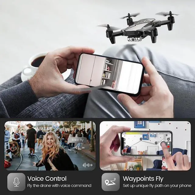 Alt view image 4 of 7 - DEERC D20 Mini Drone for Kids with 720P HD FPV Camera Remote Control Toys Gifts for Boys Girls with Altitude Hold, Headless Mode, One Key Start Speed Adjustment, 3D Flips 2 Batteries Silver