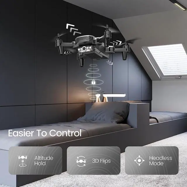 Alt view image 6 of 7 - DEERC D20 Mini Drone for Kids with 720P HD FPV Camera Remote Control Toys Gifts for Boys Girls with Altitude Hold, Headless Mode, One Key Start Speed Adjustment, 3D Flips 2 Batteries Silver