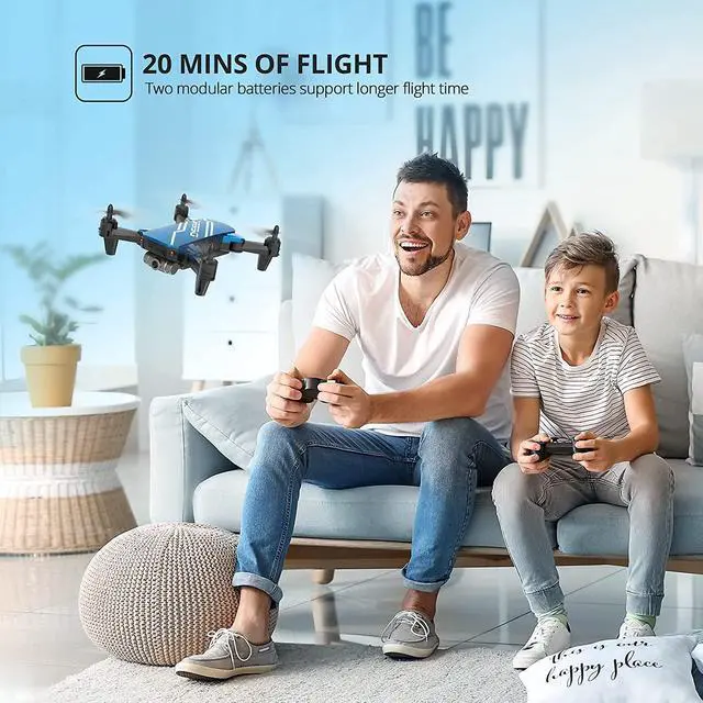 Alt view image 6 of 7 - DEERC D20 Mini Drone with Camera for Kids, Remote Control Toys Gifts for Boys Girls with Voice Control Gestures Selfie Altitude Hold, Gravity Control, One Key Start, 3D Flips 2 Batteries 1 Piece  Bl