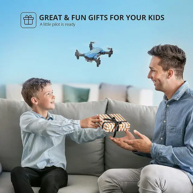 Alt view image 5 of 7 - DEERC D20 Mini Drone with Camera for Kids, Remote Control Toys Gifts for Boys Girls with Voice Control Gestures Selfie Altitude Hold, Gravity Control, One Key Start, 3D Flips 2 Batteries 1 Piece  Bl
