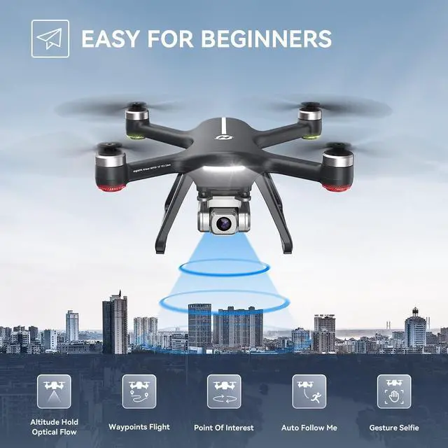 Alt view image 4 of 7 - Holy Stone HS700E 4K UHD Drone with EIS Anti Shake 130°FOV Camera for Adults, GPS Quadcopter with 5GHz FPV Transmission, Brushless Motor, Easy Auto Return Home, Follow Me and Outdoor Carrying Case