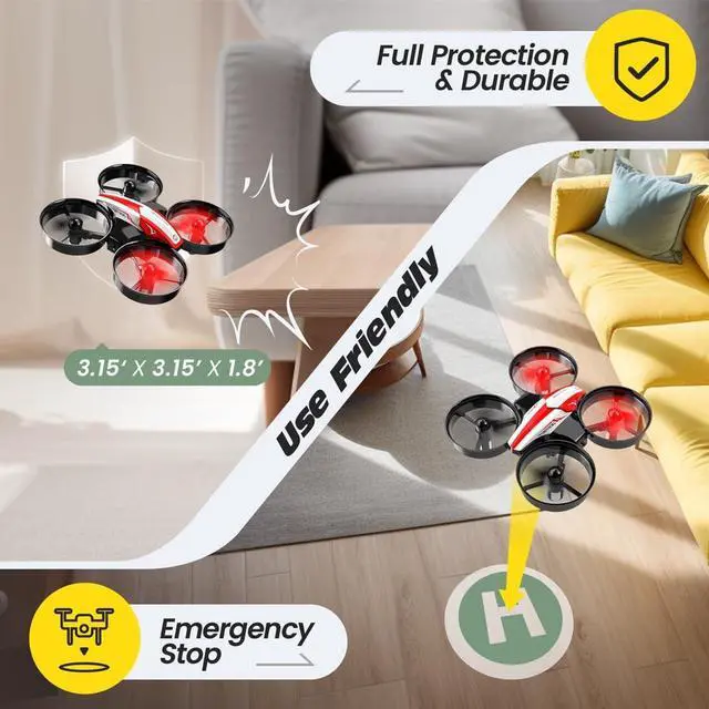 Alt view image 4 of 7 - Holy Stone HS210 Mini Drone RC Nano Quadcopter Best Drone for Kids and Beginners RC Helicopter Plane with Auto Hovering 3D Flip Headless Mode and Extra Batteries Toys for Boys and Girls