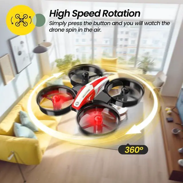 Alt view image 3 of 7 - Holy Stone HS210 Mini Drone RC Nano Quadcopter Best Drone for Kids and Beginners RC Helicopter Plane with Auto Hovering 3D Flip Headless Mode and Extra Batteries Toys for Boys and Girls