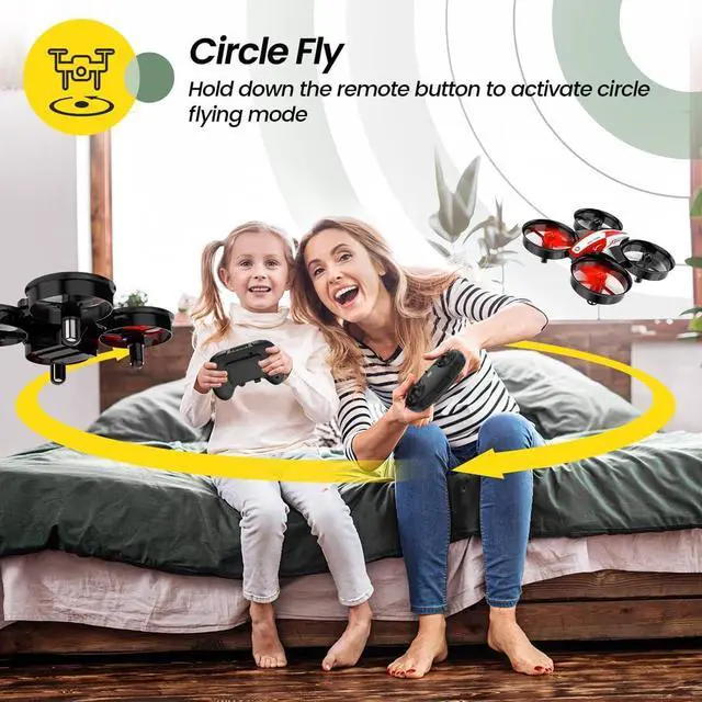 Alt view image 5 of 7 - Holy Stone HS210 Mini Drone RC Nano Quadcopter Best Drone for Kids and Beginners RC Helicopter Plane with Auto Hovering 3D Flip Headless Mode and Extra Batteries Toys for Boys and Girls