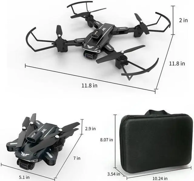Alt view image 6 of 6 - D89 RC Drone with 720P HD Camera for Kids FPV RC Quadcopter Intelligent 3 Sides Obstacle Avoidance,Great Gift for Children Adults Play Indoor and Outdoor 3 BatteriesBlack