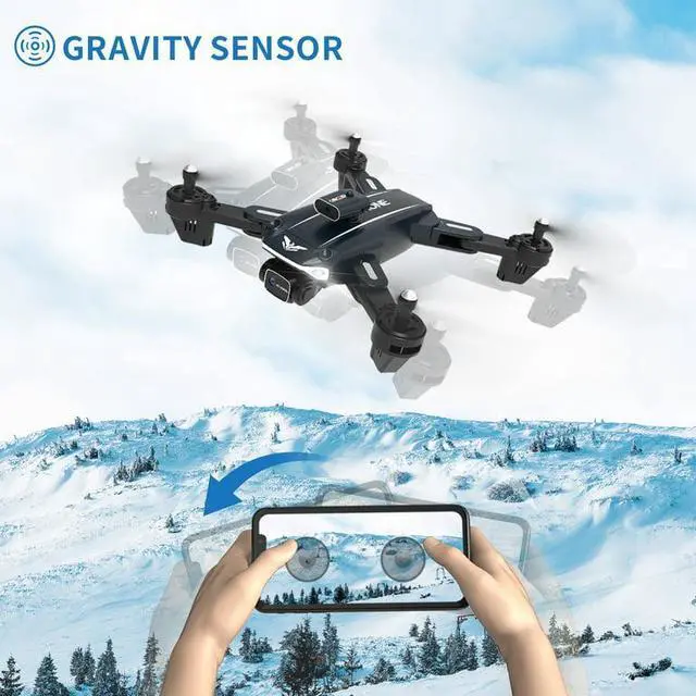 Alt view image 2 of 6 - D89 RC Drone with 720P HD Camera for Kids FPV RC Quadcopter Intelligent 3 Sides Obstacle Avoidance,Great Gift for Children Adults Play Indoor and Outdoor 3 BatteriesBlack