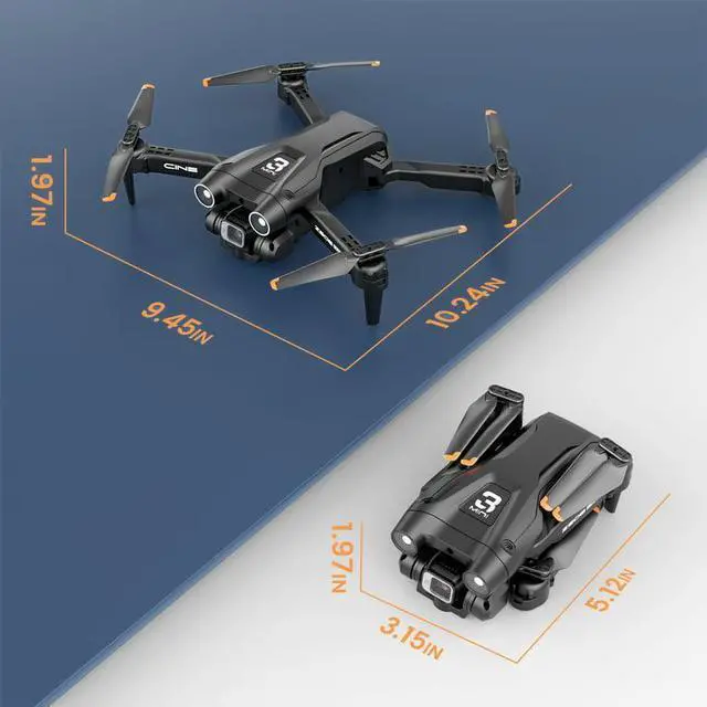 Alt view image 2 of 6 - D96 Drone with 4K HD Dual Camera Obstacle Avoidance Foldable Drone 3 Batteries 36mins Flight Time for Adults and Beginners